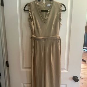 Womens Calvin Klein beige brown jumpsuit